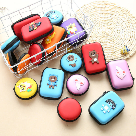 Direct selling new cute zero wallet cartoon earphone collector charger Box Coin handbag wholesale